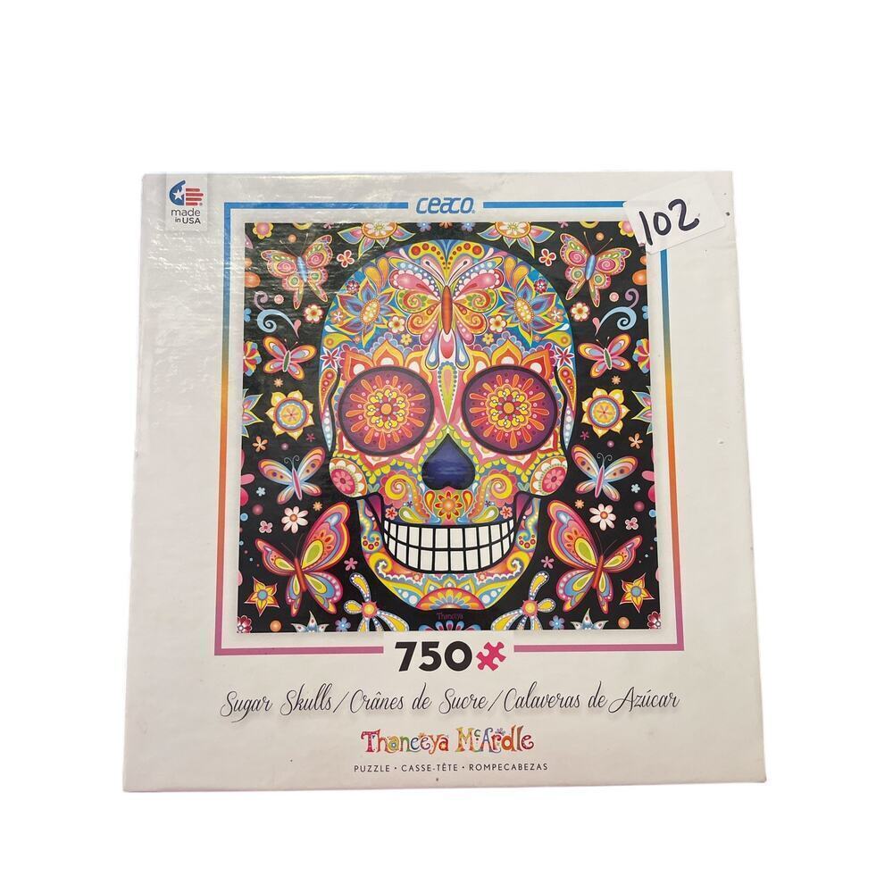 Ceaco Jigsaw Puzzle SUGAR SKULLS 750 Piece Day of the Dead NIB SEALED